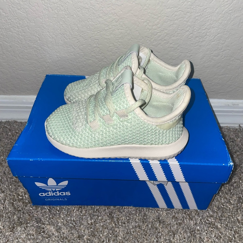 Adidas Tubular Shadow Green/White Toddler Shoes Sz 6 Adidas (TD) | Original Box